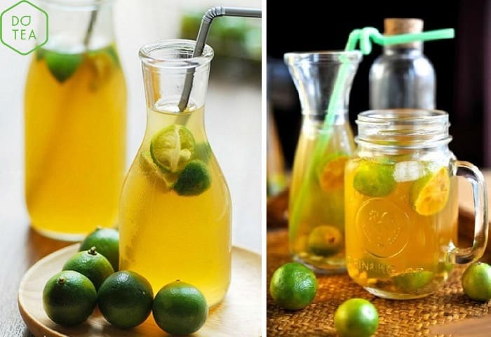 Cách trang trí ly trà tắc mật ong tại quán