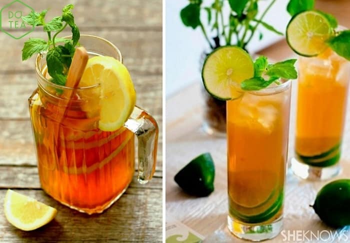 trình bày ly trà tắc mật ong để bán tại quán